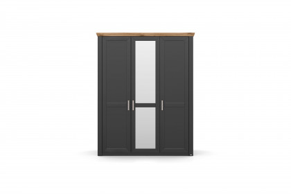 York von set one by Musterring - Schrank im Landhaus-Stil grau mit Spiegel