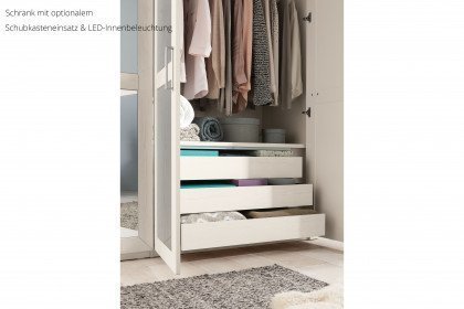 York von set one by Musterring - Schrank im Landhaus-Stil grau mit Spiegel