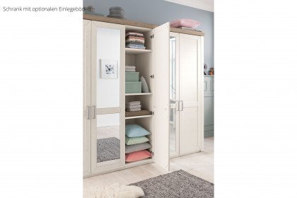 York von set one by Musterring - Schrank im Landhaus-Stil grau mit Spiegel