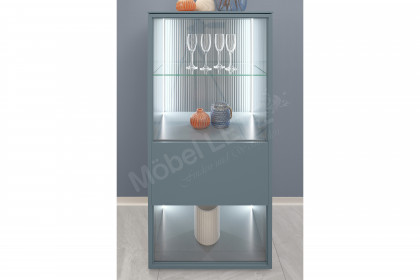 Amaya von SCHÖNER WOHNEN - Highboard in Glattlack taubenblau