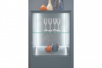 Amaya von SCHÖNER WOHNEN - Highboard in Glattlack taubenblau