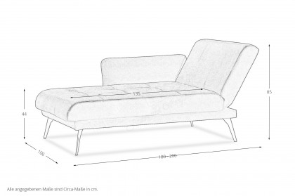 Amira von Restyl - Einzelliege petrol rechts