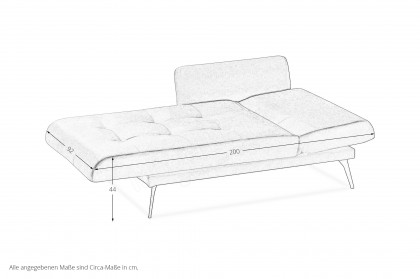 Amira von Restyl - Einzelliege petrol rechts