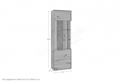 Deltona von set one by Musterring - Vitrine in Weiß matt