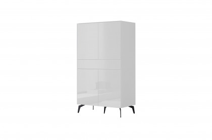 Colors von Mäusbacher - Highboard Glas ice white mit Metallfüßen