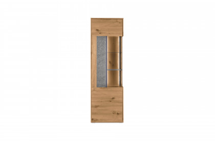 Deltona von set one by Musterring - Vitrine in Eiche Artisan und Sandstein
