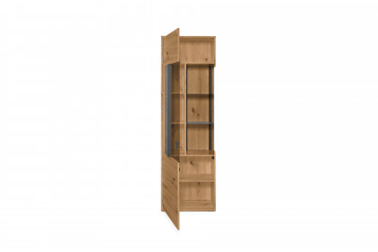 Deltona von set one by Musterring - Vitrine in Eiche Artisan und Sandstein