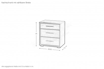 Graz von Wiemann - Nachtschrank Erle teilmassiv