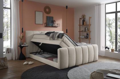 Chuck von ED-Lifestyle - Boxspringbett 180 ivory