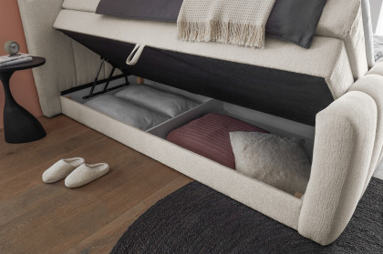 Chuck von ED-Lifestyle - Boxspringbett 180 ivory