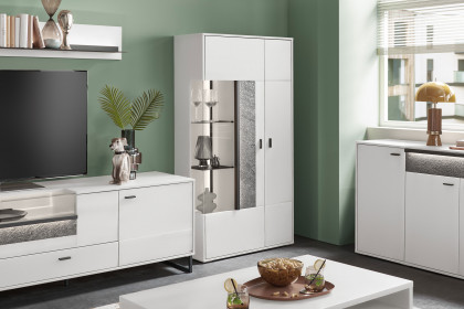 Deltona von set one by Musterring - Vitrine weiß, zweitürig