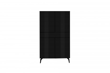 Colors von Mäusbacher - Highboard Glas schwarz mit Metallfüßen