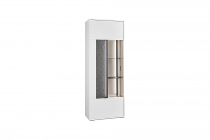 Deltona von set one by Musterring - Vitrine weiß mit Zierelement Sandstein