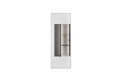 Deltona von set one by Musterring - Vitrine weiß mit Zierelement Sandstein