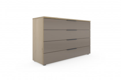 Sinfonie Plus von Staud - Großkommode mit 4 Schubkästen Artisan Eiche/ Moccaglas