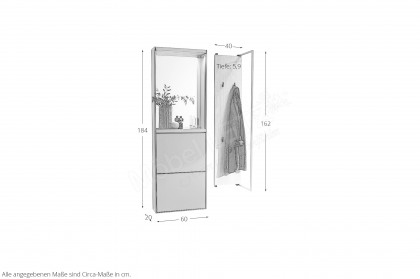 Luis von Sudbrock - Garderobenset salbei/ Eiche milk