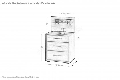 Graz von Wiemann - Schubkastenbett Erle teilmassiv 90x200 cm
