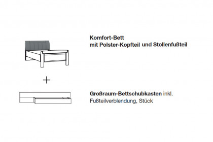 Graz von Wiemann - Schubkastenbett Erle teilmassiv 90x200 cm