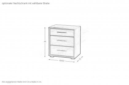 Graz von Wiemann - Schubkastenbett Erle teilmassiv 90x200 cm