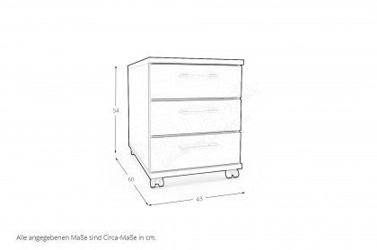 cadre.plus von Röhr-Bush - Rollcontainer weiß mit 3 Schubfächern