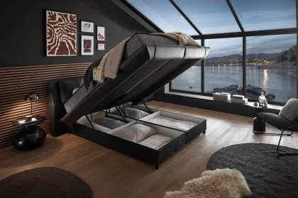 Midnight von ED-Lifestyle - Polsterbett 180 black-anthrazit