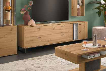 Deltona von set one by Musterring - Lowboard Eiche Artisan mit Zierelement