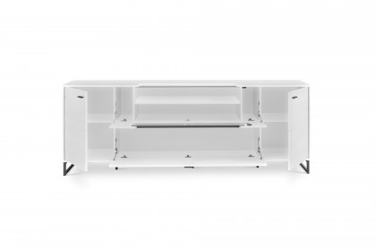 Deltona von set one by Musterring - Lowboard in Weiß mit Glasausschnitt