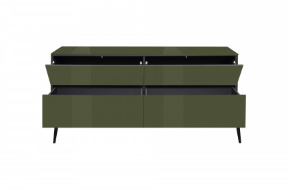 Colors von Mäusbacher - Lowboard 022 Glas olivgrün mit Metallfüßen