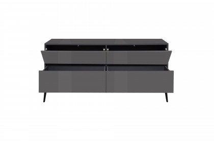 Colors von Mäusbacher - Lowboard 022 Glas anthrazit mit Metallfüßen