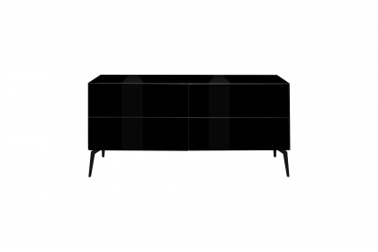 Colors von Mäusbacher - Lowboard 022 Glas schwarz mit Metallfüßen