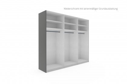 Sinfonie Plus von Staud - Schwebetürenschrank mit 3 Türen vulkangrau