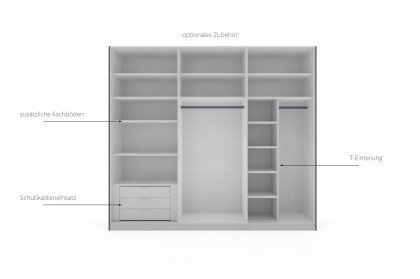 Sinfonie Plus von Staud - Schwebetürenschrank mit 3 Türen vulkangrau