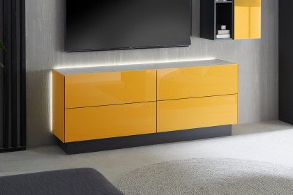 Colors von Mäusbacher - Lowboard 022-WP gelb mit Sockel schwarz