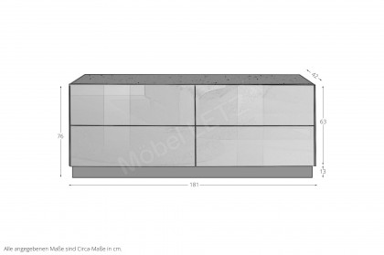 Colors von Mäusbacher - Lowboard 022-WP gelb mit Sockel schwarz