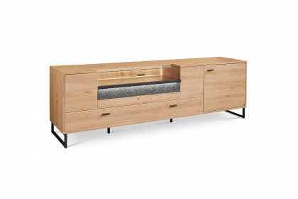 Deltona von set one by Musterring - Lowboard in Eiche mit Zierelement Sandstein