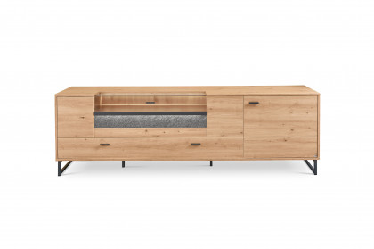 Deltona von set one by Musterring - Lowboard in Eiche mit Zierelement Sandstein