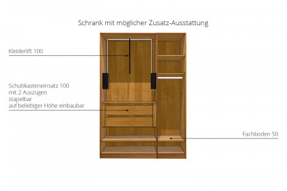 Graz von Wiemann - Single-Schlafzimmer mit Schubladenbett Erle