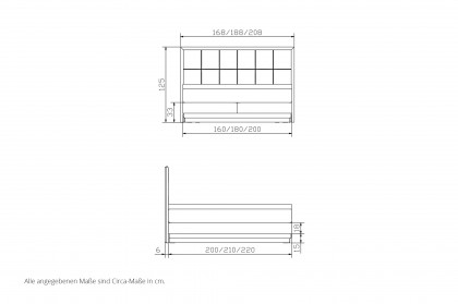 Comfort von Hasena - Boxspringbett Leona in Carbon