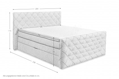 Lyon von ED-Lifestyle - Boxspringbett 180 ivory