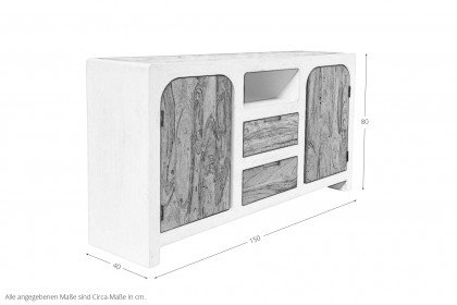 Holvik von SIT Möbel - Sideboard in Kalkputz