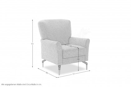 Amadeo von SCHÖNER WOHNEN - Polstersessel steel