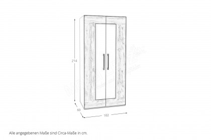 cadre.plus von Röhr-Bush - Schrank schmal ca. 100 cm breit anthrazit - Eiche