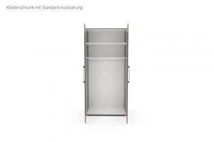 cadre.plus von Röhr-Bush - Schrank schmal ca. 100 cm breit anthrazit - Eiche