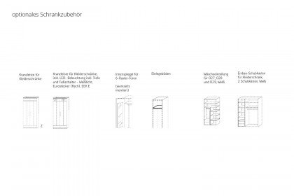 cadre.plus von Röhr-Bush - Schrank schmal ca. 100 cm breit anthrazit - Eiche