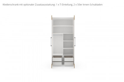 cadre.plus von Röhr-Bush - Schrank schmal ca. 100 cm breit anthrazit - Eiche