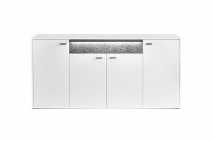 Deltona von set one by Musterring - Sideboard weiß mit Zierelement