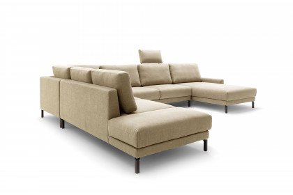 CR.450 von creation by Rolf Benz - Wohnlandschaft links beige