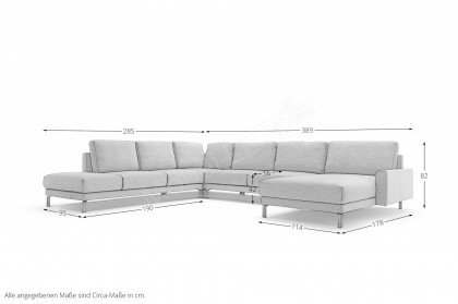 CR.450 von creation by Rolf Benz - Wohnlandschaft links beige