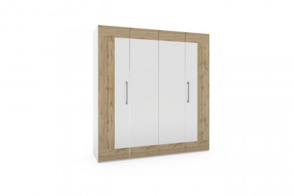 cadre.plus von Röhr-Bush - Schrank 4-türig ca. 200 cm breit weiß - Eiche Votan