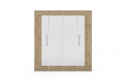 cadre.plus von Röhr-Bush - Schrank 4-türig ca. 200 cm breit weiß - Eiche Votan